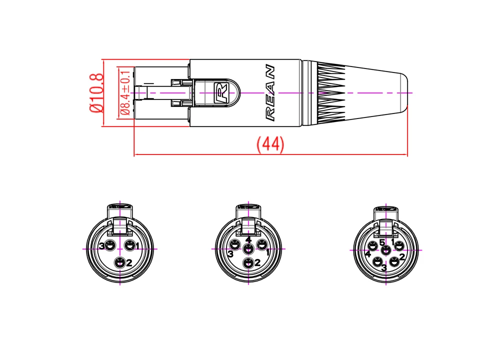 4 Pole, Mini Plug, Bodypack sem fio,