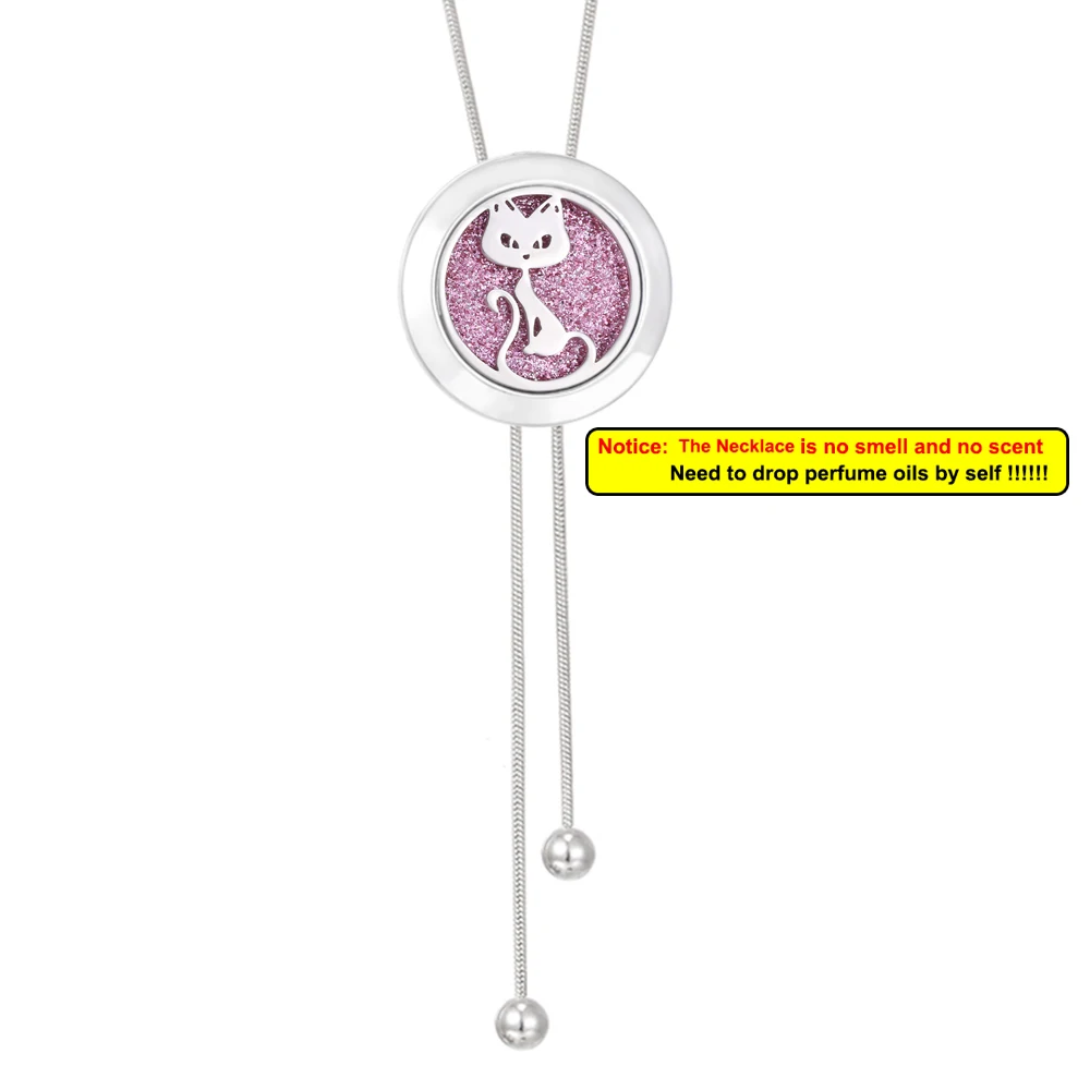 Elegant Long Tassel Aromatherapy Necklace with Essential Oil Diffuser Pendant