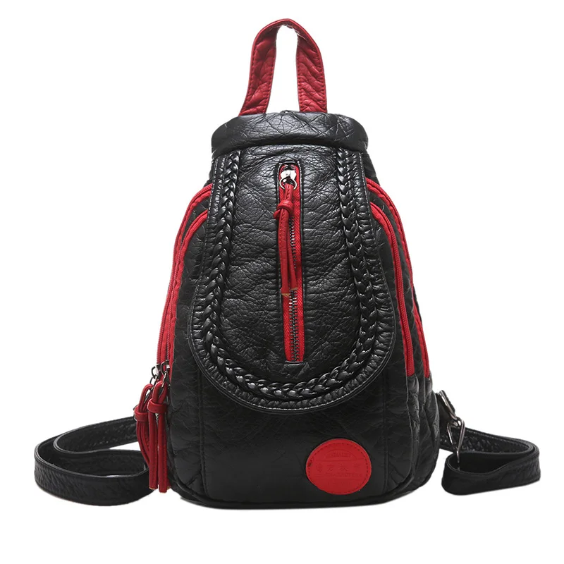 2025 new mini shoulder bag female bag Korean fashion wild embroidery soft leather small backpack 5
