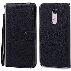 Xiaomi Redmi 5 Plus Shockproof Leather Wallet Flip Case for Redmi 5 Plus (Black)