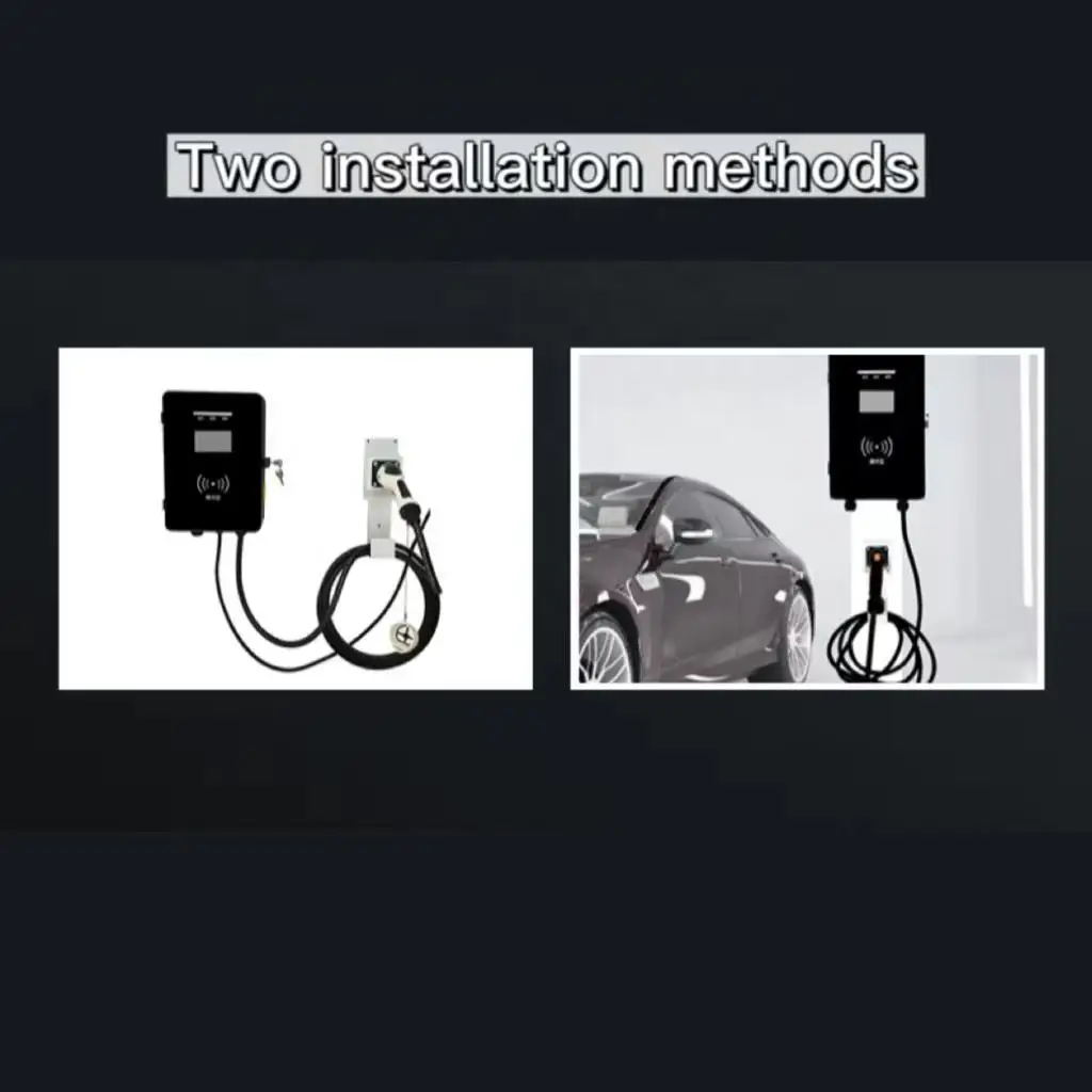 AC parede Post Charger, Veículo Elétrico, Estação de carregamento, Tipo 1, 2 Cabo, DC, 40kW