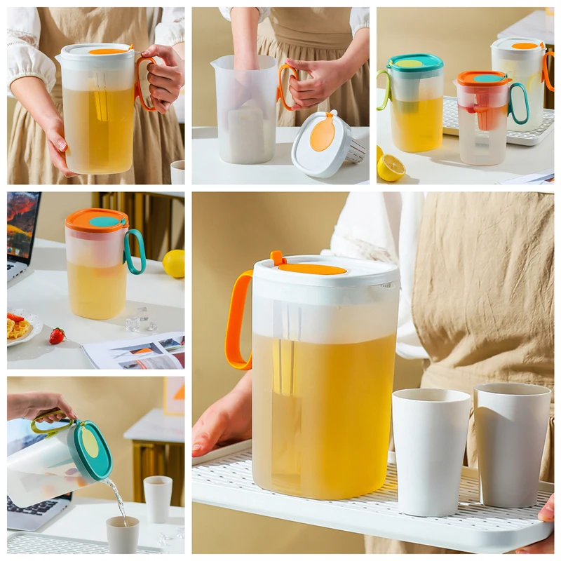 Heat Resistant Plastic Teapot With High Borosilicate Lid Cold Water