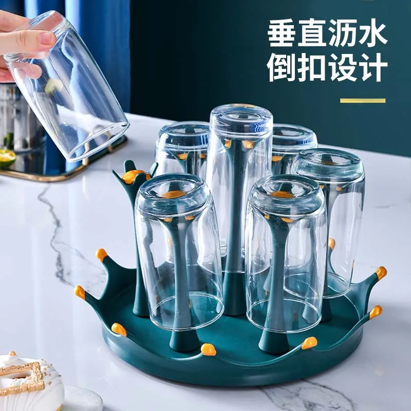 1Pcs Bar Metal Glass Cup Storage Rack For Water Mug Draining Drying  Organizer Drain Holder Stand Useful Home Kitchen Supply