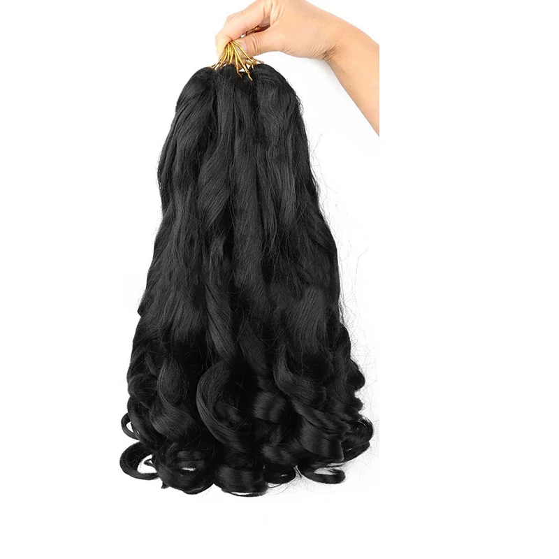 

Curly Synthetic Hair Bouncy Braids Hair Extensions for Women Soft Silky Curl Crochet Braids Hair Piece