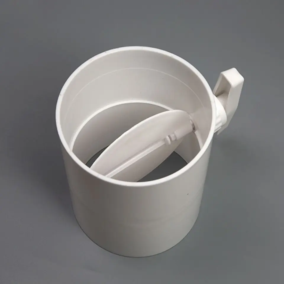 Valvola Di Controllo Flusso Aria Rotonda In Plastica, Regolazione Manuale 90°, Per Condotte HVAC Da 75 A 200 Mm – Bianca, Sigillatura Eccellente