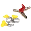 Y Type 3 Way Shut Off Ball Valve With Clamp Fitting Hose Barb Fuel Gas 10MM 2