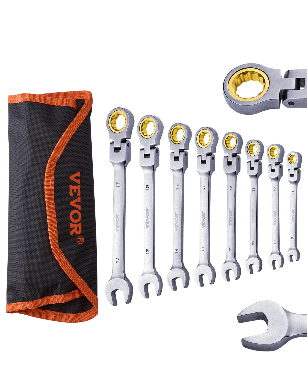 8-Piece Flex-Head Ratchet Wrench Set 1