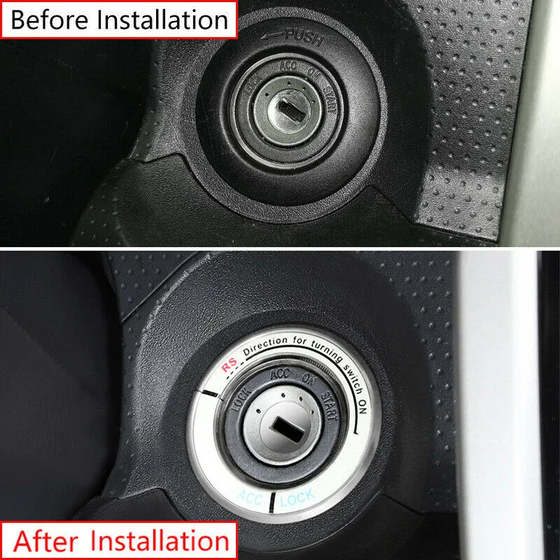 

Durable New Useful Ignition Switch Trim Frame Replacement Button Accessories For Toyota FJ Cruiser 07-2014