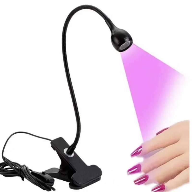 

Led Nail Lights Dryer UV Lamp Ultraviolet Flexible Clip-On Desk Mini USB Gel Curing Manicure Pedicure Salon Tools