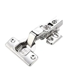 Charnière hydraulique en acier inoxydable, tampon d'amortissement de charnière de porte d'armoire à fermeture souple 