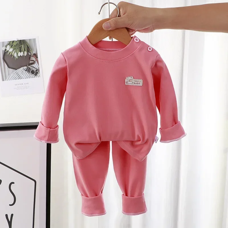 Abbigliamento per bambini caldo Primavera e autunno Abito in velluto Pigiama per ragazzi Ragazze Homewear Intimo per bambini Indumenti da notte per bambini Orso cartone animato - immagine 4