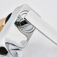 เดี่ยวเดี่ยวหลุมแฟชั่นอ่างล้างหน้าอ่างล้างจานก๊อกน้ําร้อนและเย็นห้องน้ําก๊อกน้ําดาดฟ้าติดตั้งก๊อกน้ํา 2