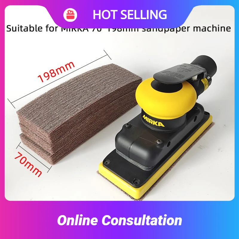 

Suitable For Mirka Sander 70x198mm Mesh Grinding Sandpaper With Hook & Loop Dust Free Abrasive paper Automotive Sanding Block