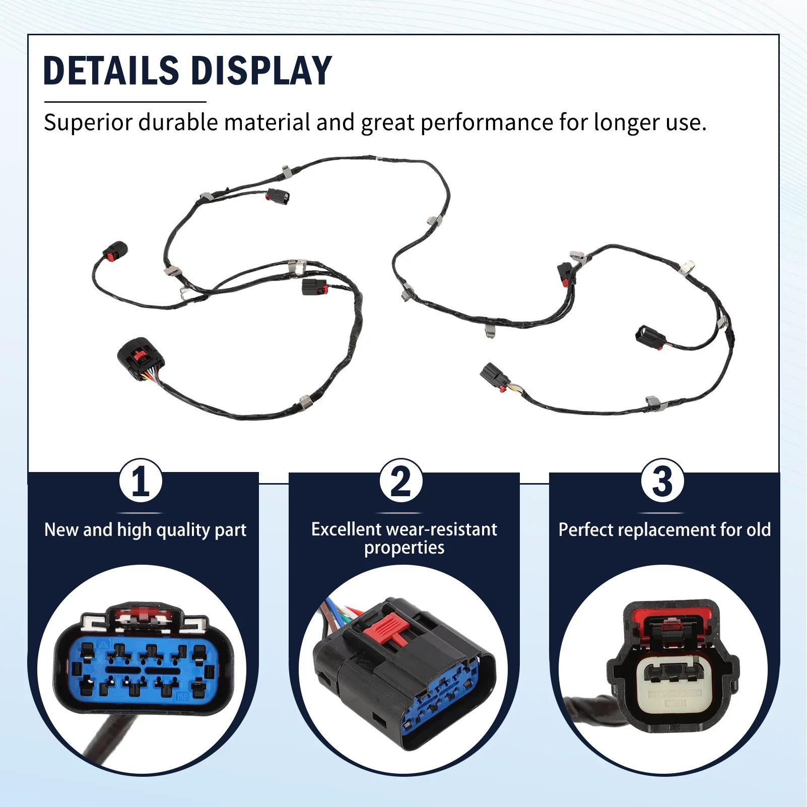 2016-2022 그랜드 체로키용 프론트 범퍼 주차 센서 와이어 하네스 68261975AC, 프론트 파시아 센서 배선 하네스