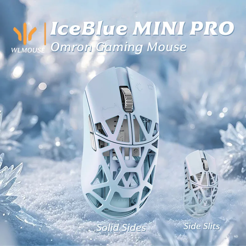 #79 WLMOUSEBeastXminipro穴あり Blue(omron) WLMOUSE Beast X Mini Pro (3950モデル) /OMRON /Neon Rose
