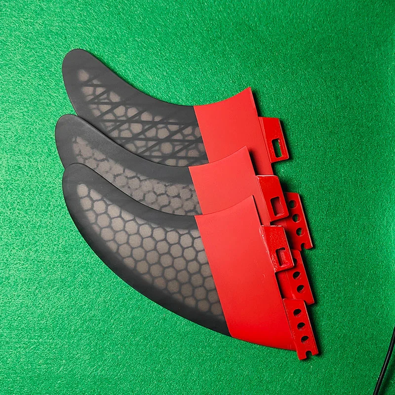 NEW FCS2 MF L Red Honeycomb Surf Fin Honeycomb Structure Fiberglass, Durable Anti-Loss, Easy Fit for Most Boards, Beginner Sta