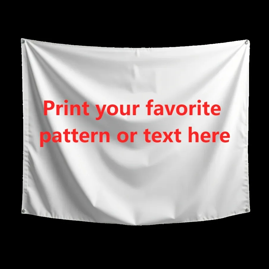 Benutzerdefiniertes Polyester-Flaggenbanner mit 4 Ösen, langlebiger Digitaldruck für den Innen- und Außenbereich, Flaggen, Weihnachtsfeier, Dekoration, Geschenke