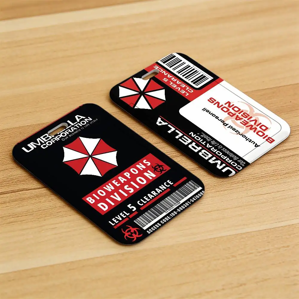 게임 R-레지던트 E-이블 ID 카드 홀더 목걸이 펜던트 도어 홀더 랜야드 키체인 업무용 신분증 케이스 선물