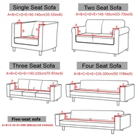 Jacquard Sofa Cover For Living Room Elastic Thick Jacquard Sofa Cover For Sofa L-shaped Corner Covers 1/2/3/4/5 Seater 2