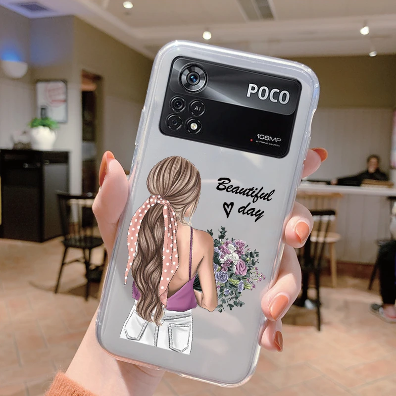 Elegant Floral Butterfly Soft Silicone Transparent Phone Case