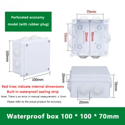 1pc IP65 Waterproof White PVC Electrical Enclosure for Indoor and Outdoor Wiring (100mm)
