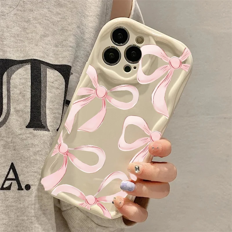 Chic Pink Bow Phone Case – Elegant and Stylish Protection Cover