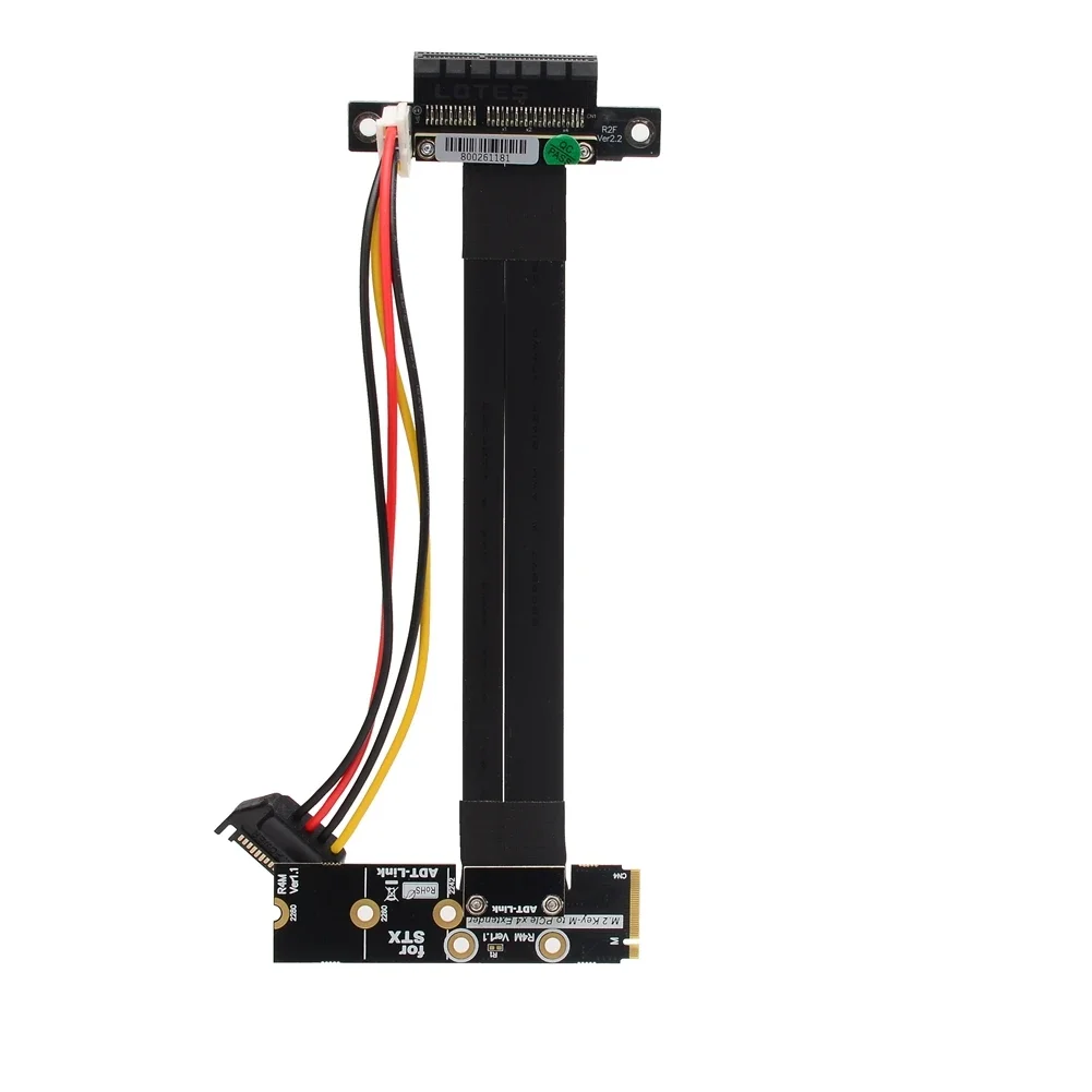 Richer-R M.2 NVMe SSDソリッドステートドライブ延長ケーブル 20cm M.2 NVMeスロット延長可能 PCI-E 3. Richer-R M.2 NVMe SSDソリッドステートドライブ延長ケーブル 20cm M.2