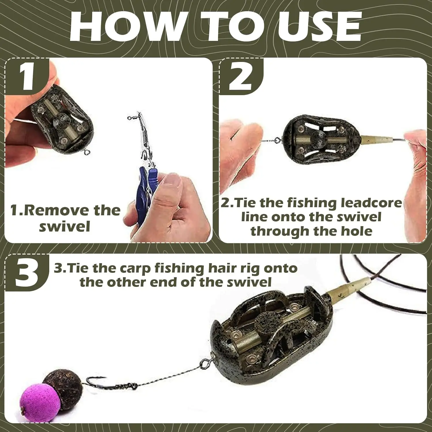 Carp Fishing Feeders 2pcs/3pcs/6pcs Carp Fishing Method Feeders 20g/30g/40g/50g/60g Fishing Feeders with Quick Realease Mould Carp Accessories
