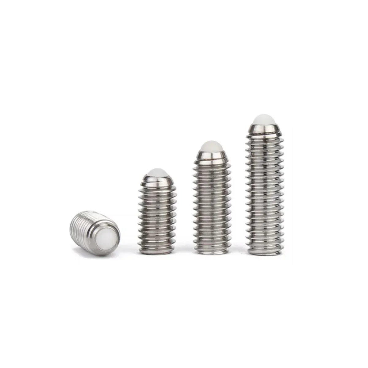 304 Stainless Steel Pom Rubber Head Ball Screw / Plastic Head Positioning Ball Head Plunger M4-M10