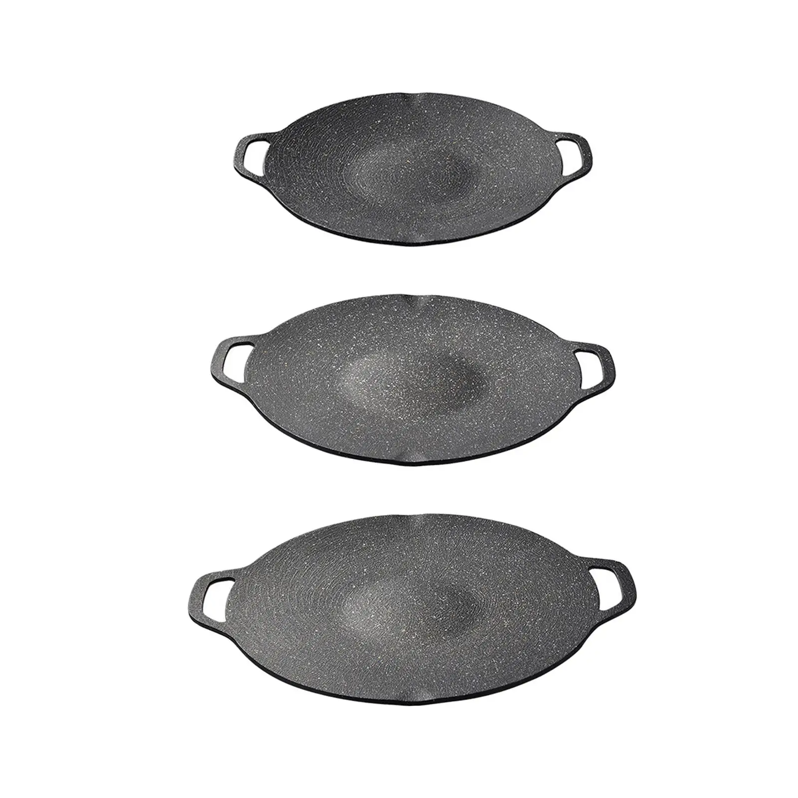 Korean Bbq Pan for Camping and Outdoor Cookware with Handles Griddle Pan