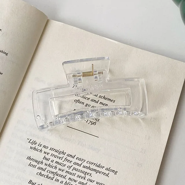 Hot Sale Solid Color Claw Clip Large Barrette Crab Hair Claws Bath Clip Ponytail Clip For Women Girls Hair Accessories Gifts 0018-A4-8cm