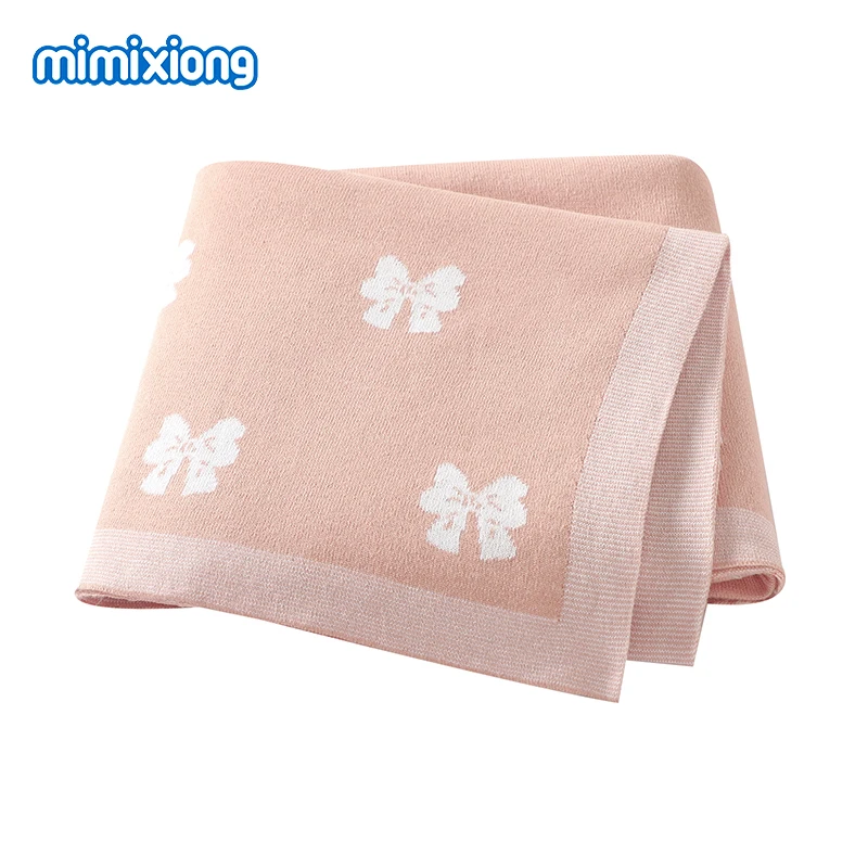 

Baby Blankets Newborn Boys Girls Cotton Knit Birth Stuff 90*70cm Infant Unisex Stroller Bedding Swaddle Wrap Toddler Throw Quilt