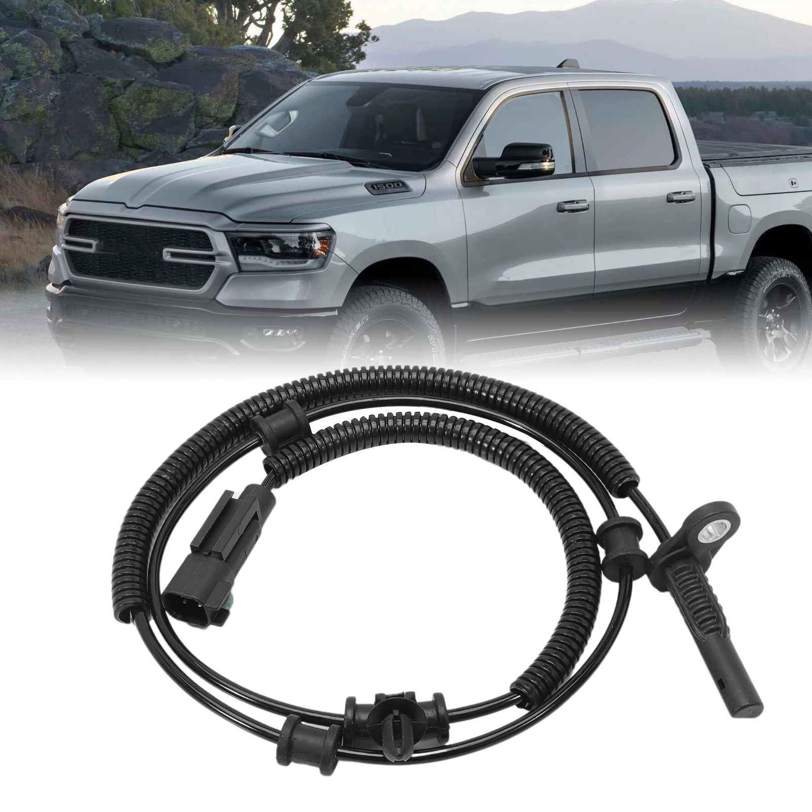 2pcs ABS Wheel Speed Sensor Rear Left Right Wheel ABS Brake Sensor For Ram 1500 2013-NO. 68053861AC