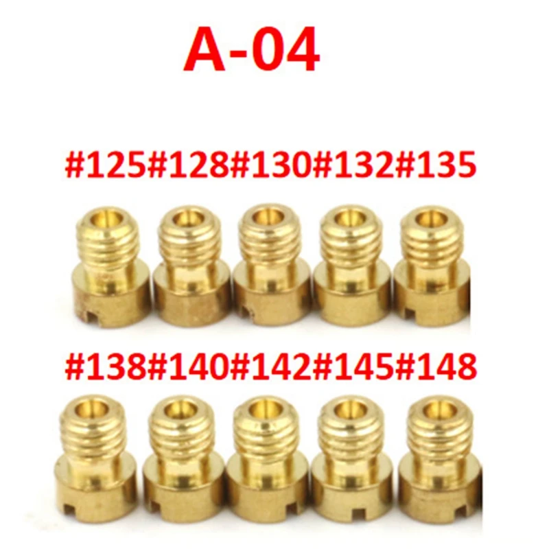 A82X-10PCS Suitable For The Main Spray Scooter Bucket PE24/26/27/30 Halma CG-125 Nibi Carburetor Measuring Hole Nozzle