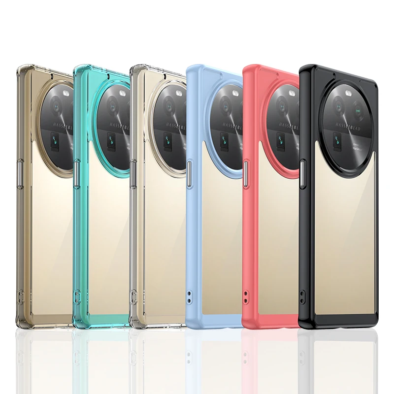 Custodia Trasparente Per Oppo Find X6 Cover Per Oppo Find X6 Funda Hard Traslucido Antiurto Paraurti Per Telefono Per Oppo Find X6