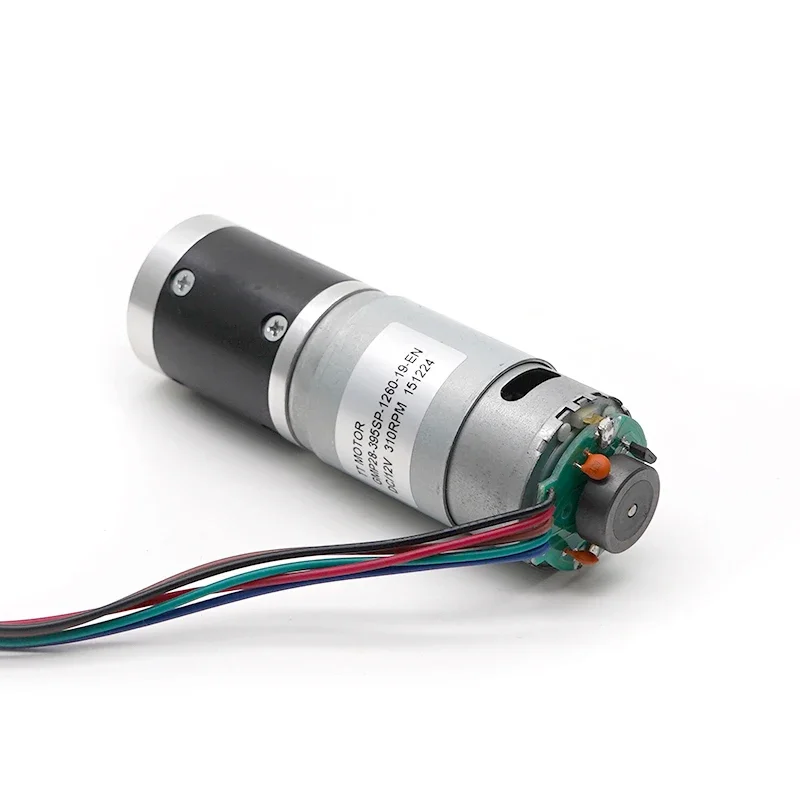 

Hot Selling 28mm dc Brushed Gear Motor 5000RPM 12V Planetary DC Motor with Encoder for Mopper