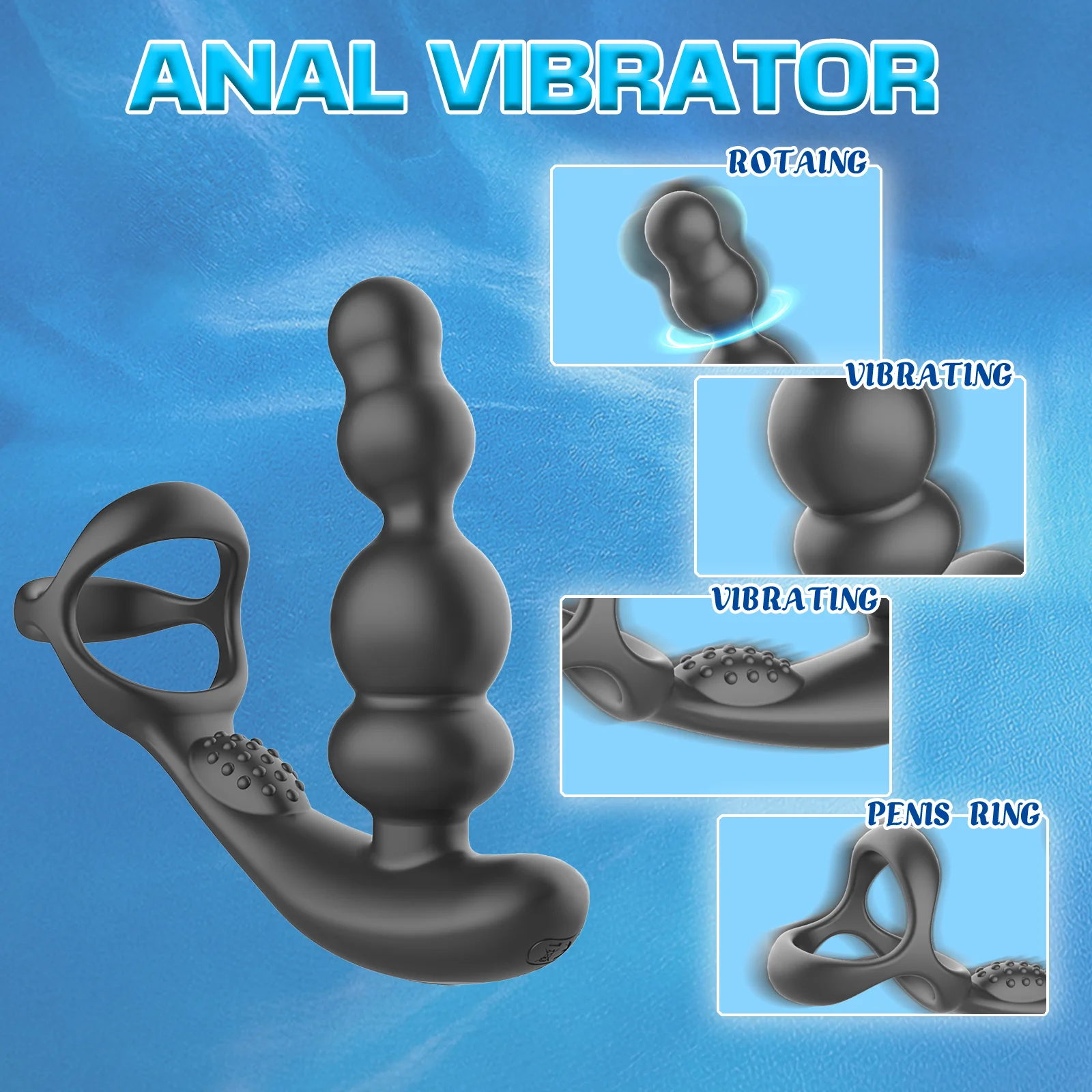 in 1 4 360 ° drehen Vibrator Prostata Massager APP Control Ring für Männer Gay Anal Plug Butt Plug für Männer A Rg_voghion.com