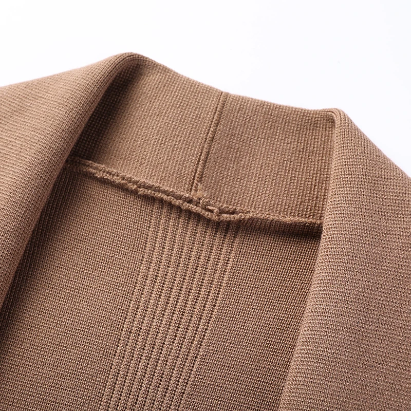 남성 단색 브이넥 니트 가디건, 한국 캐주얼 숄 스웨터, 패션 외투, 하이 엔드 브랜드, 2023 봄 가을 신상