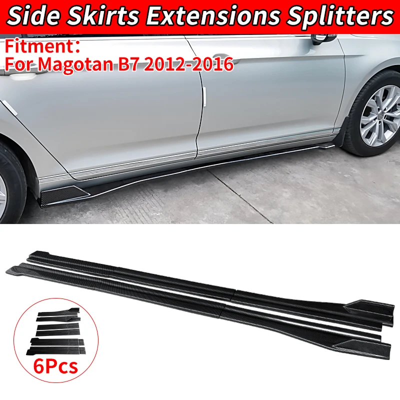 

For Magotan B7 2012-2016 High Quality Car Side Skirt Accessories ABS For VW Extension Splitters Body Apron Lip Splitter Winglet