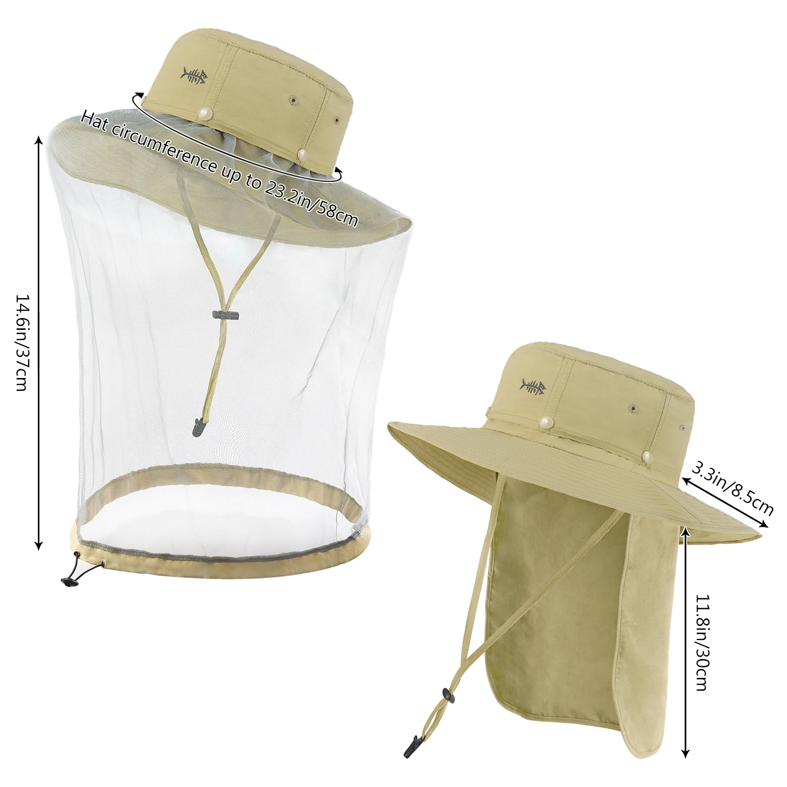 BRUNT mm-2 mosquito mine キャップ Bassdash UPF 50+ Mosquito Sun Hat with Hidden Head Net and