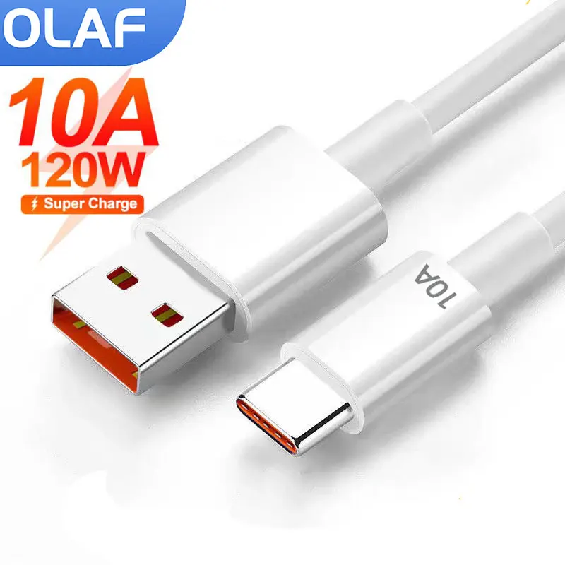 

OLAF 10A 120W USB Type C Cable Super Fast Charging For Huawei USBC Charger Data Wire Cord For Samsung Xiaomi POCO Oneplus Tipo C