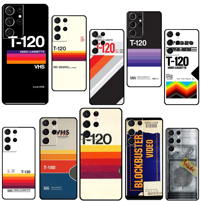 Cassa Del Telefono Poster Vhs A Cassetta Vintage Per Samsung Galaxy S22 Ultra S8 S9 S10 Plus Nota 20 Ultra S20 Fe S21 Ultra