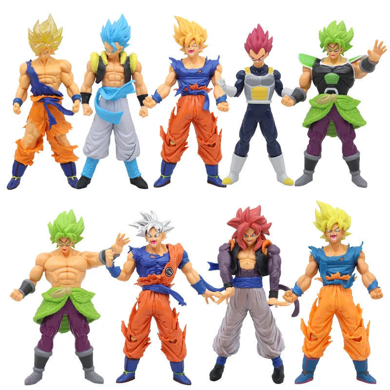 Kit Conjunto 3 Bonecos Dragon Ball Z dbz Super Goku Super Sayajin