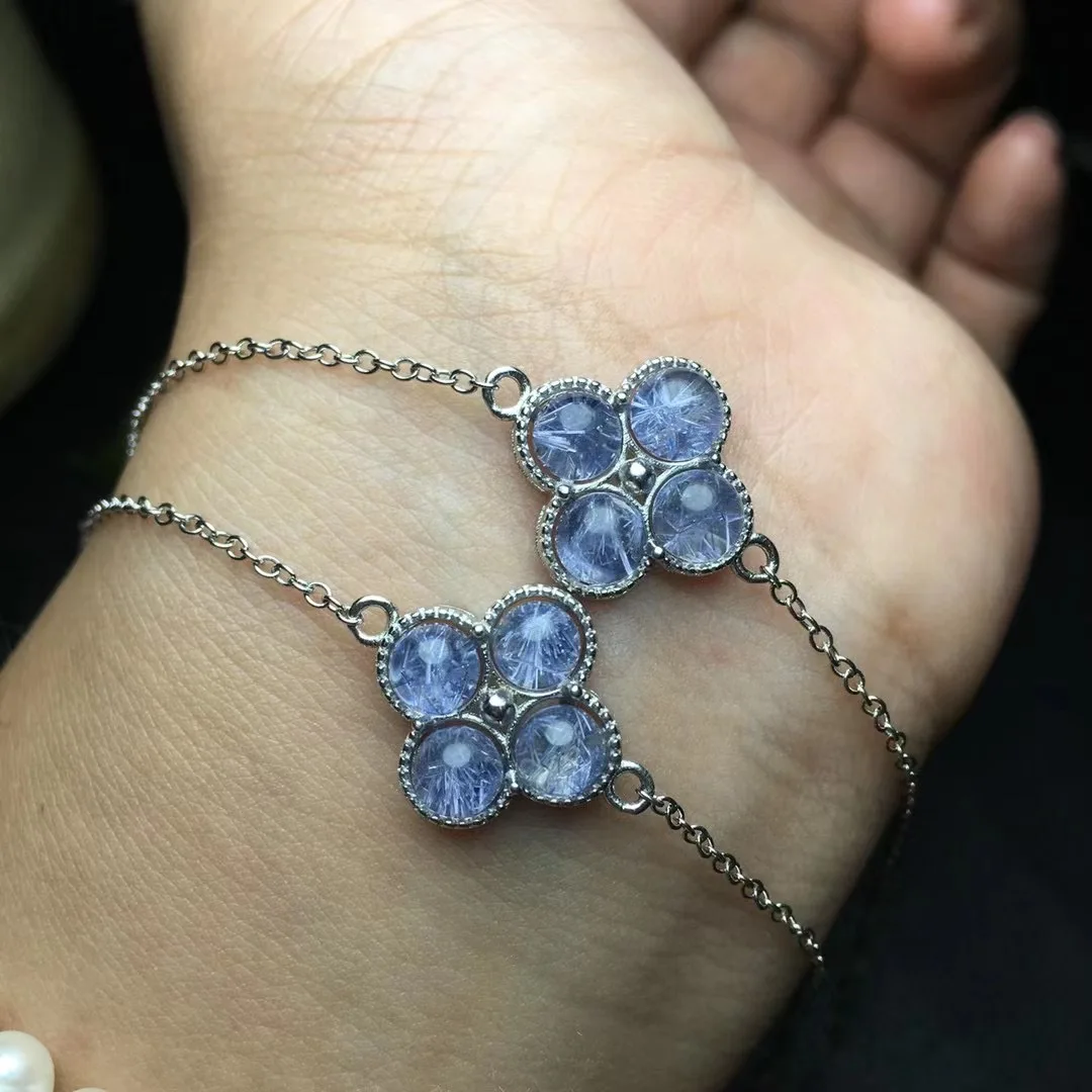 

Женский браслет-цепочка из серебра 925 пробы с натуральным камнем