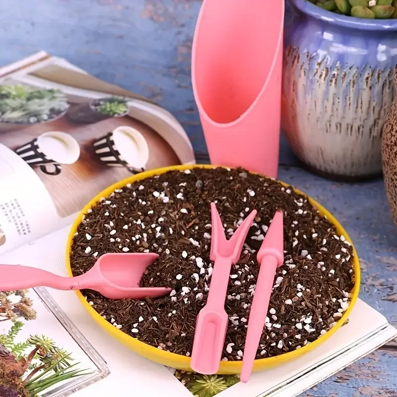 4Pcs Garden Planter Kit Sowing Succulents Transplant Seedlings Planted Tool Garden Planter Sowing Shovel 5