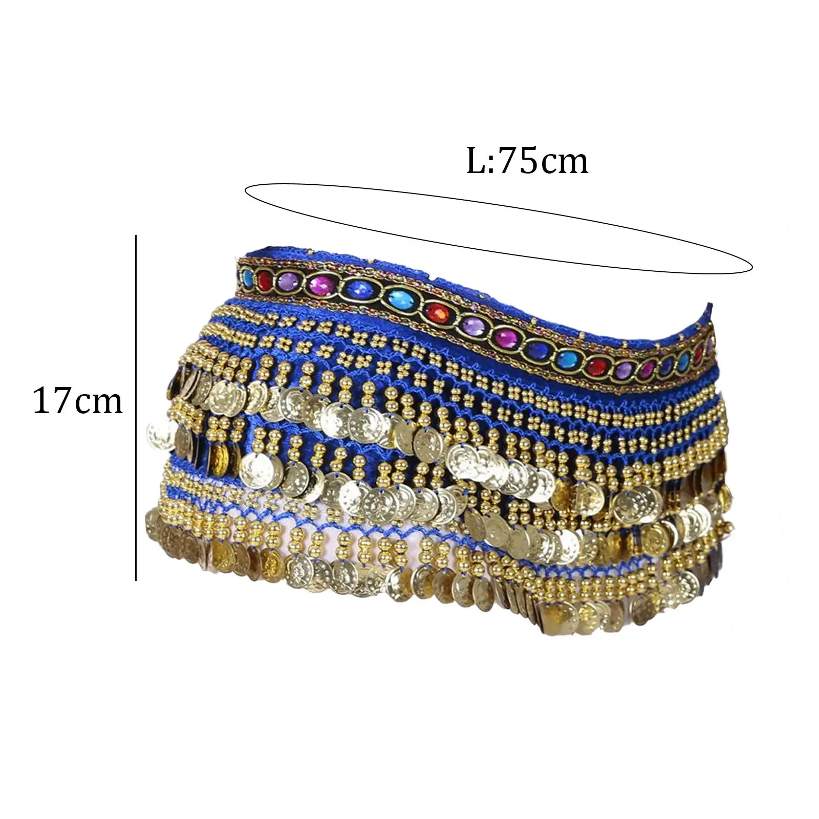 Belly Dance Hip Scarf Wrap Costume Sparkly Clothes Outfit Shiny Dress Hip Belt for Club Festival Dancer Performance Carnival
