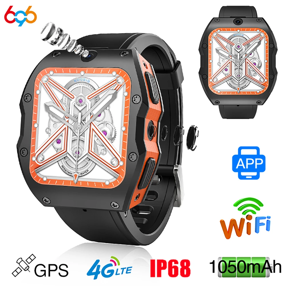 4Gb + 128Gb Smart Watches 5Mp + 13Mp Hd Camera 1050Mah Wifi Gps 4G Lte Android Smartwatch Uomo Donna Fitness Waterproof Face Unlock