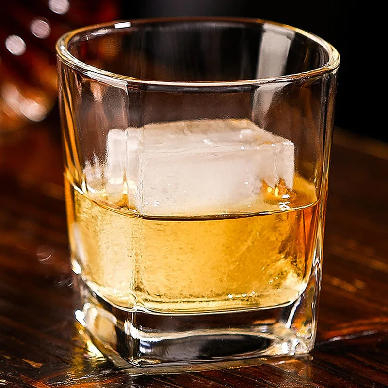 180ml Drinkware Thickened Square Glass Cup Household Simple Transparent Water Cups Beer Cup Bar Drinking Bottle