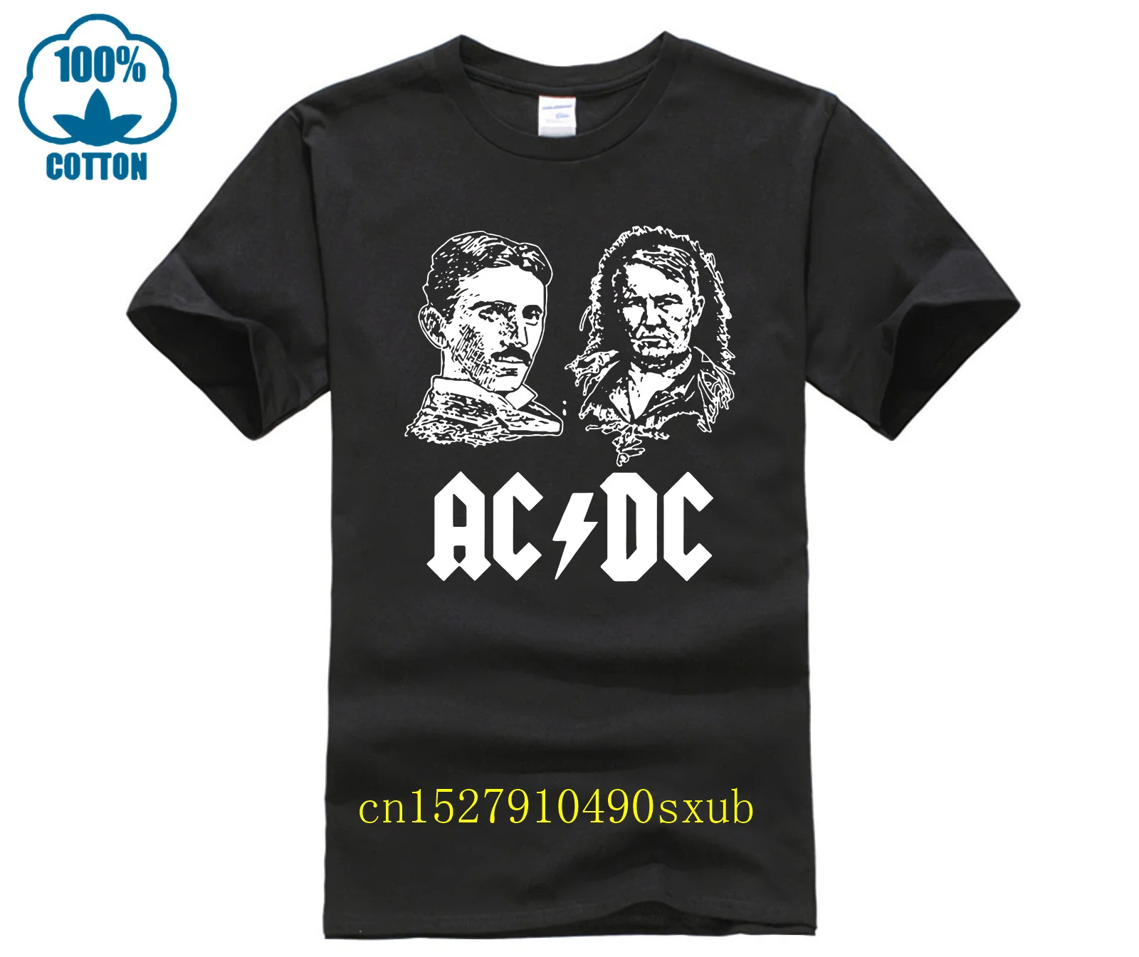 Camicia Ac Dc Nikola Tesla Thomas Edison