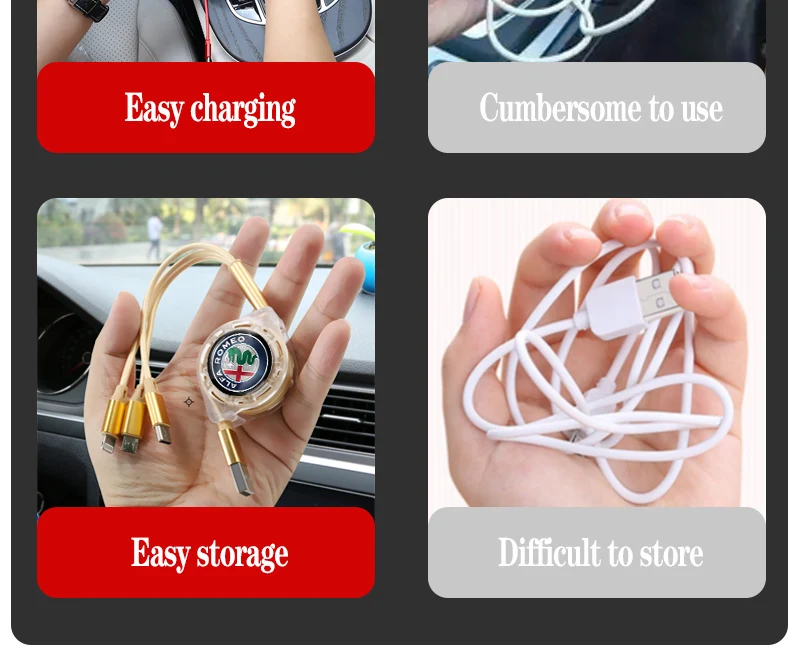 Car logo 100w fast charging cable tool For Alfa Romeo 4C 159 Spider Giulia Giulietta 156 Tonale Mito 147 8C Stelvio GT 166 3 S21d706503fbd4673a55e026dc5f68d6dp
